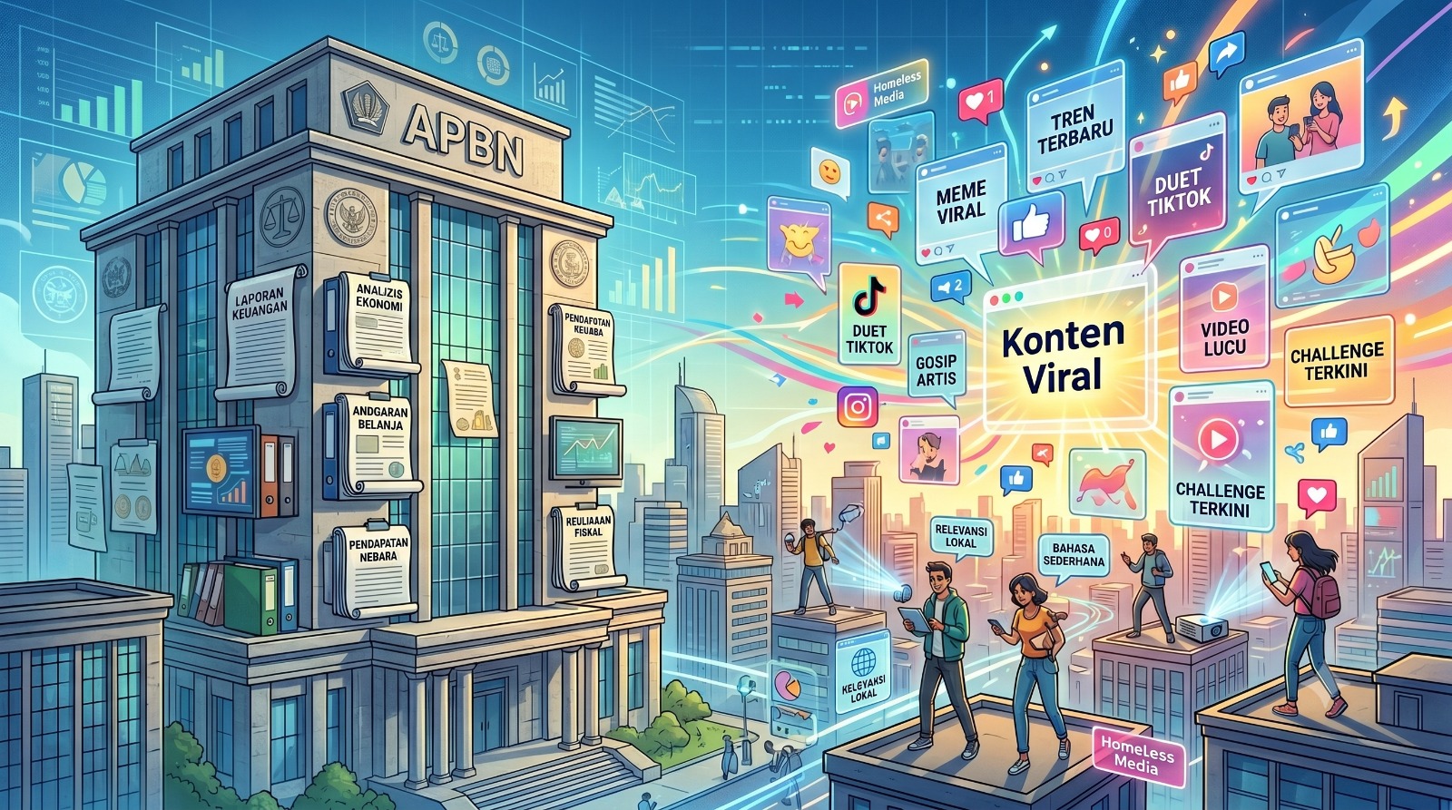 Saat Informasi APBN bersaing dengan Konten Viral, Belajar dari Homeless Media untuk Komunikasi Fiskal