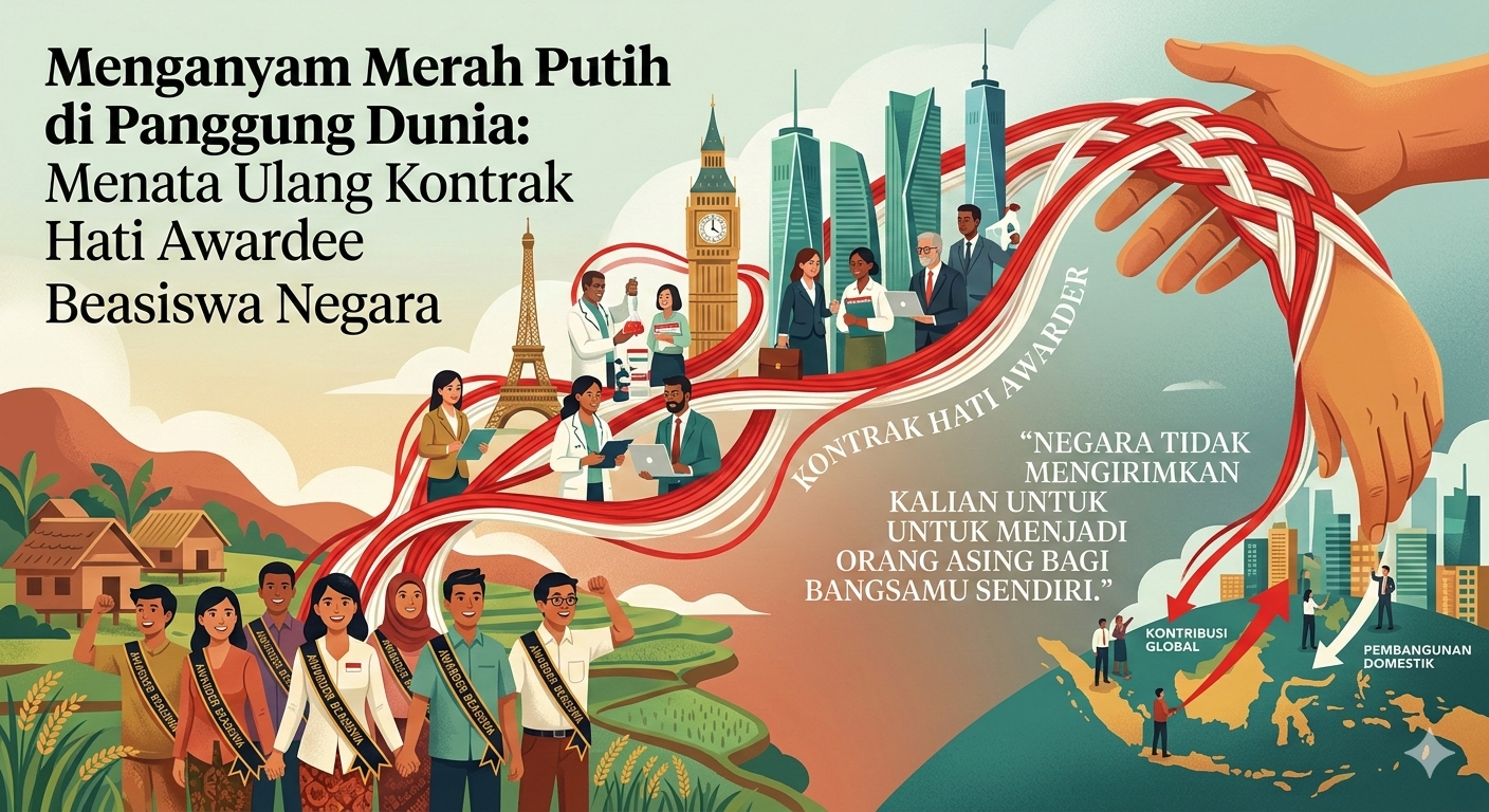 Menganyam Merah Putih di Panggung Dunia: Menata Ulang Kontrak Hati Awardee Beasiswa Negara