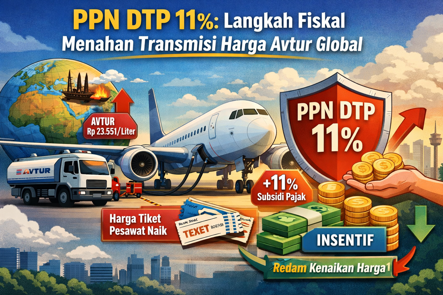 PPN DTP 11%: Langkah Fiskal Menahan Transmisi Harga Avtur Global