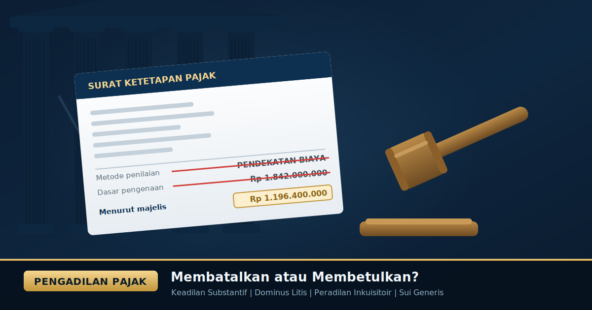 Membatalkan atau Membetulkan: Kewenangan Hakim Pajak Ketika Metode Penilaian Fiskus Keliru